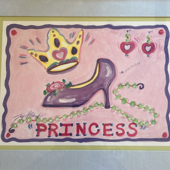 Home Interiors “Princess” Painting with Pink Frame - Picture 2 of 5